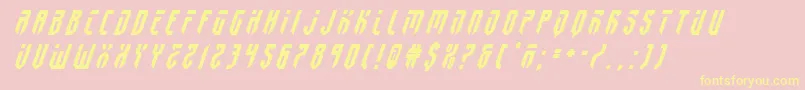 fedyral2titleital-Schriftart – Gelbe Schriften auf rosa Hintergrund