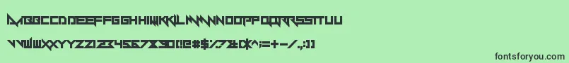 フォントYandermo – 緑の背景に黒い文字