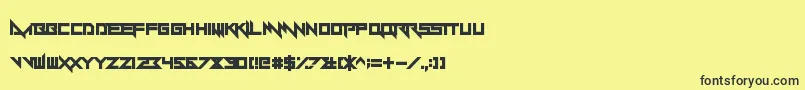 Yandermo Font – Black Fonts on Yellow Background