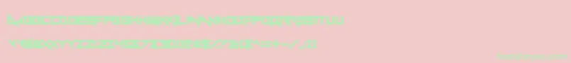 Yandermo Font – Green Fonts on Pink Background