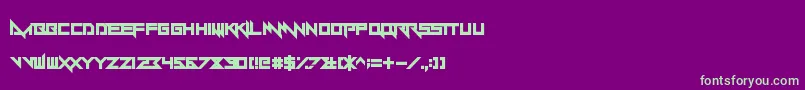 フォントYandermo – 紫の背景に緑のフォント