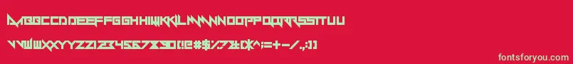 フォントYandermo – 赤い背景に緑の文字