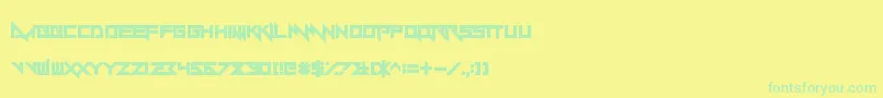 Yandermo Font – Green Fonts on Yellow Background