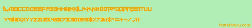 Yandermo Font – Orange Fonts on Green Background