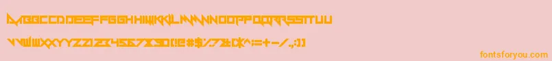 Yandermo Font – Orange Fonts on Pink Background