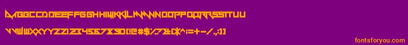 Fonte Yandermo – fontes laranjas em um fundo violeta