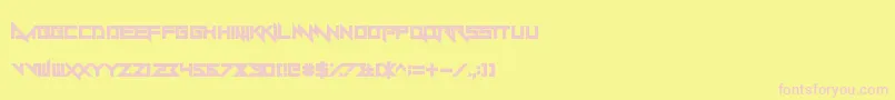 Yandermo Font – Pink Fonts on Yellow Background