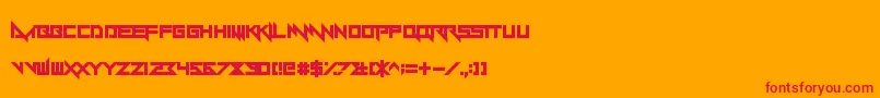 Yandermo Font – Red Fonts on Orange Background