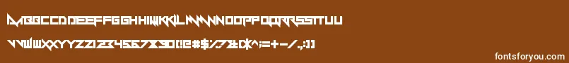 Yandermo Font – White Fonts on Brown Background