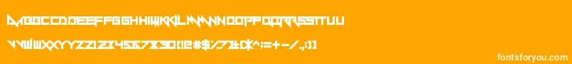 Czcionka Yandermo – białe czcionki na pomarańczowym tle