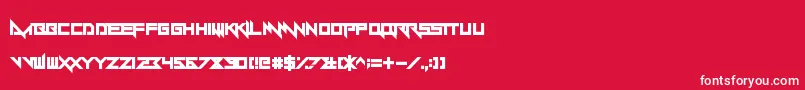 フォントYandermo – 赤い背景に白い文字