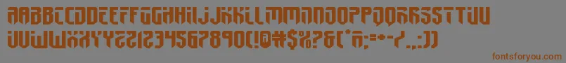 fedyral2xtraexpand-Schriftart – Braune Schriften auf grauem Hintergrund