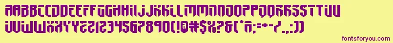 fedyral2xtraexpand Font – Purple Fonts on Yellow Background