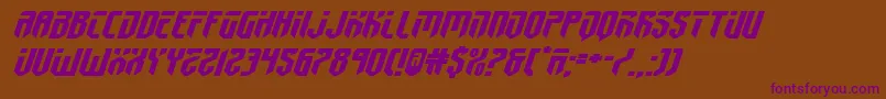 fedyral2xtraexpandital-Schriftart – Violette Schriften auf braunem Hintergrund