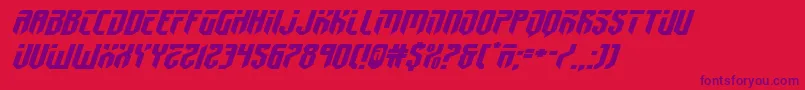 fedyral2xtraexpandital Font – Purple Fonts on Red Background