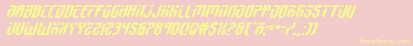 fedyral2xtraexpandital Font – Yellow Fonts on Pink Background