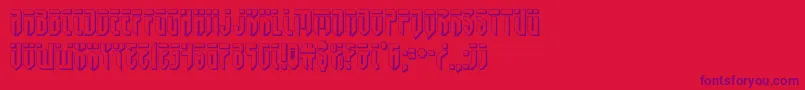 fedyral3d Font – Purple Fonts on Red Background