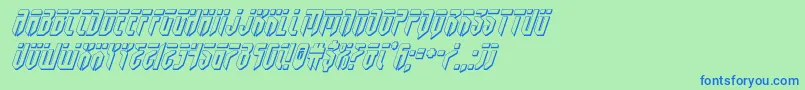 More about fedyral3dital Font fedyral3dital Font – Blue Fonts on Green Background