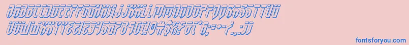 fedyral3dital-Schriftart – Blaue Schriften auf rosa Hintergrund