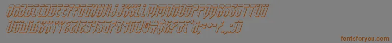 fedyral3dital-Schriftart – Braune Schriften auf grauem Hintergrund