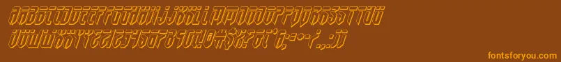 fedyral3dital Font – Orange Fonts on Brown Background