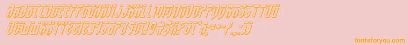 fedyral3dital-Schriftart – Orangefarbene Schriften auf rosa Hintergrund