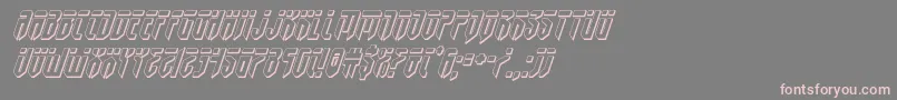 fedyral3dital Font – Pink Fonts on Gray Background