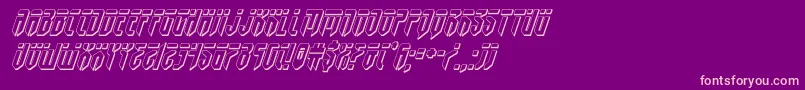 fedyral3dital-Schriftart – Rosa Schriften auf violettem Hintergrund