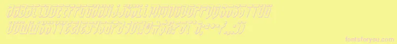 fedyral3dital Font – Pink Fonts on Yellow Background