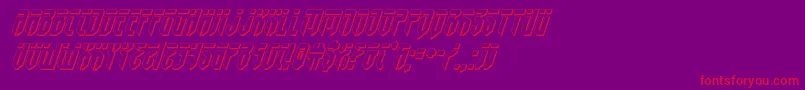 fedyral3dital-Schriftart – Rote Schriften auf violettem Hintergrund