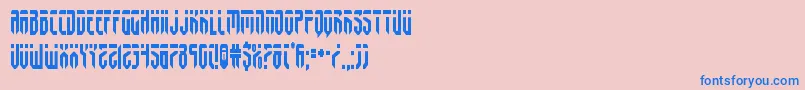 フォントfedyralcond – ピンクの背景に青い文字