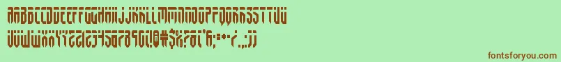 Шрифт fedyralcond – коричневые шрифты на зелёном фоне