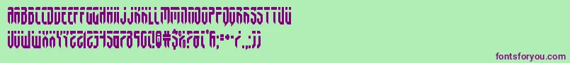 fedyralcond Font – Purple Fonts on Green Background