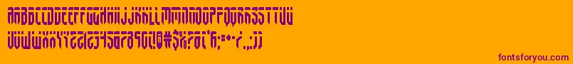 フォントfedyralcond – オレンジの背景に紫のフォント