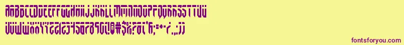 fedyralcond Font – Purple Fonts on Yellow Background