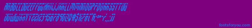 fedyralcondital Font – Blue Fonts on Purple Background