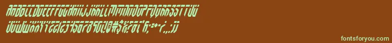 Шрифт fedyralcondital – зелёные шрифты на коричневом фоне