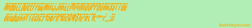 fedyralcondital Font – Orange Fonts on Green Background