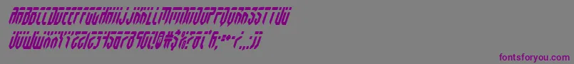 フォントfedyralcondital – 紫色のフォント、灰色の背景