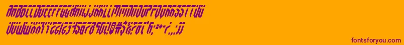 fedyralcondital-Schriftart – Violette Schriften auf orangefarbenem Hintergrund