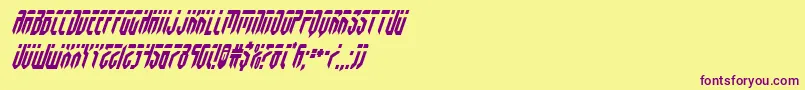 fedyralcondital Font – Purple Fonts on Yellow Background