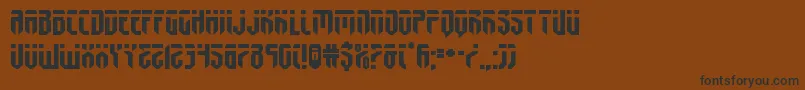 フォントfedyralexpand – 黒い文字が茶色の背景にあります