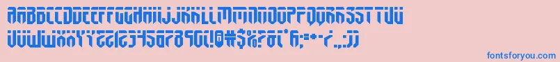 フォントfedyralexpand – ピンクの背景に青い文字