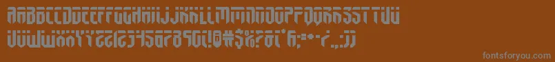 フォントfedyralexpand – 茶色の背景に灰色の文字