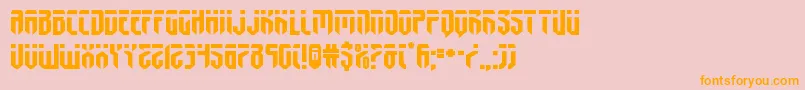 フォントfedyralexpand – オレンジの文字がピンクの背景にあります。