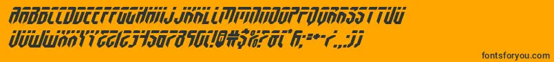 fedyralexpandital Font – Black Fonts on Orange Background