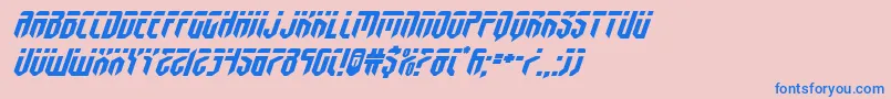 フォントfedyralexpandital – ピンクの背景に青い文字