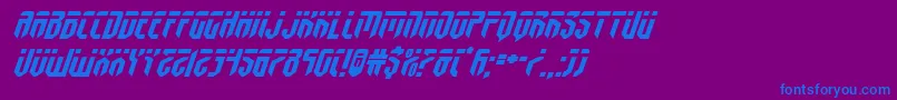 fedyralexpandital Font – Blue Fonts on Purple Background