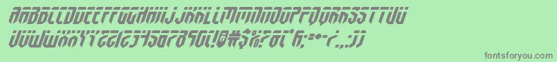 フォントfedyralexpandital – 緑の背景に灰色の文字