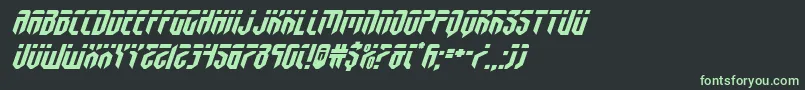 fedyralexpandital Font – Green Fonts on Black Background